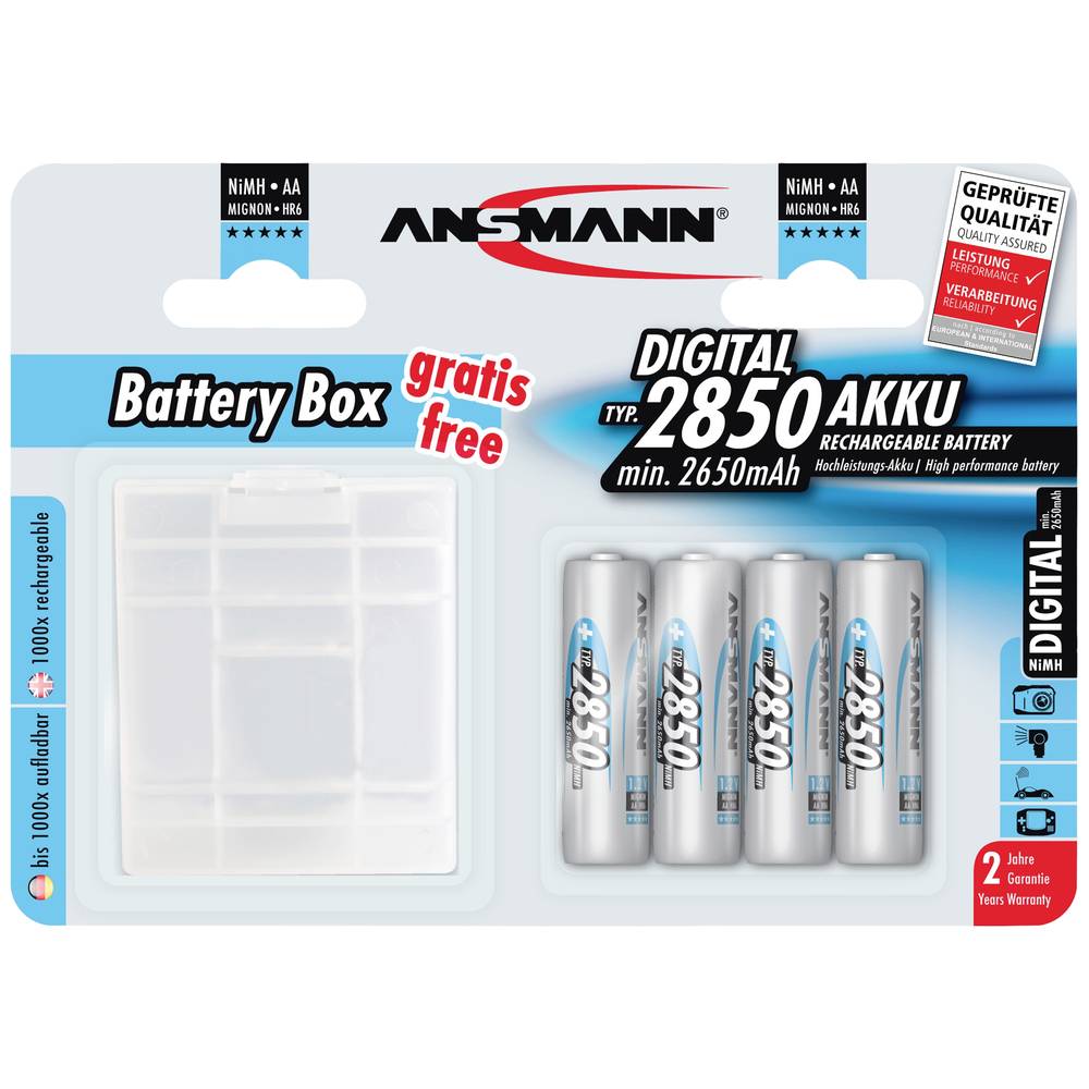 Oplaadbare AA batterij (penlite) NiMH 2850 mAh 1.2 V 1 set(s)