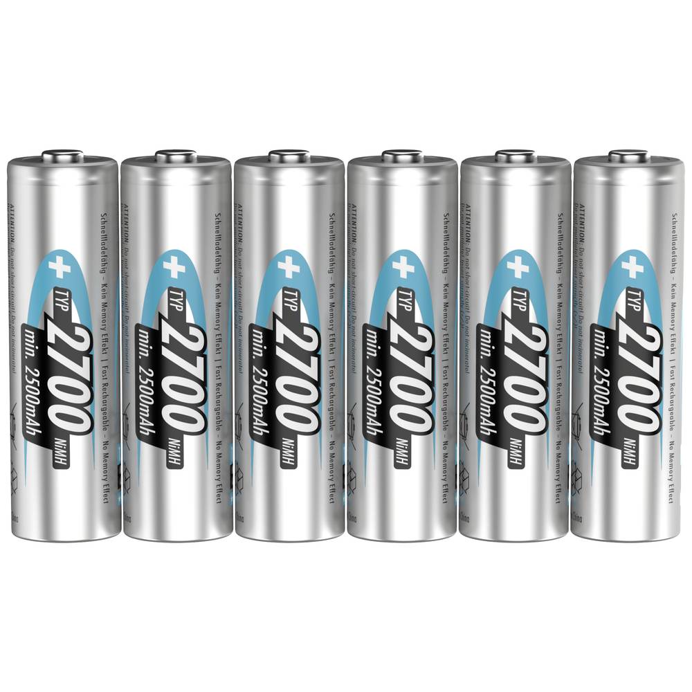 4+2 HR06 Oplaadbare AA batterij (penlite) NiMH 2700 mAh 1.2 V 6 stuk(s)