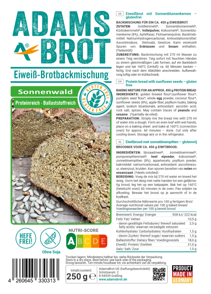 Brot Broodmix Sonnenwald