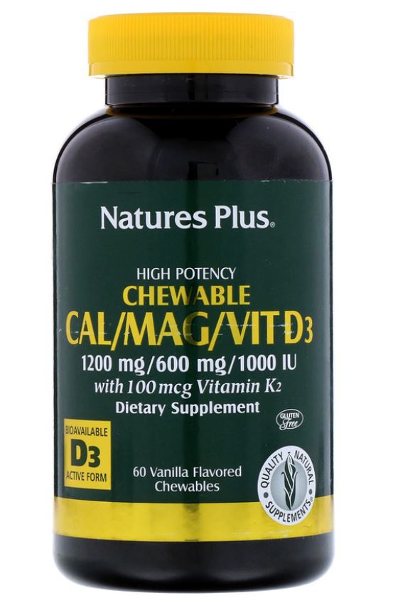 Cal/Mag/Vit D3 Vanilla Flavored (60 Chewable Tablets) - 