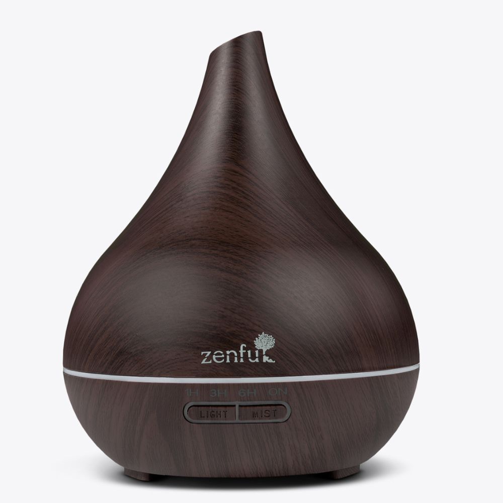 Zenful Aroma diffuser zwart Timber donker hout 400ml