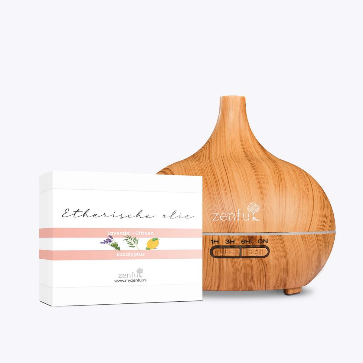 Zenful Aromatherapie set - Dewdrop licht + Etherische olie set