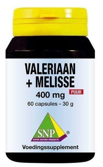 Valeriaan melisse puur 400 mg 60 capsules