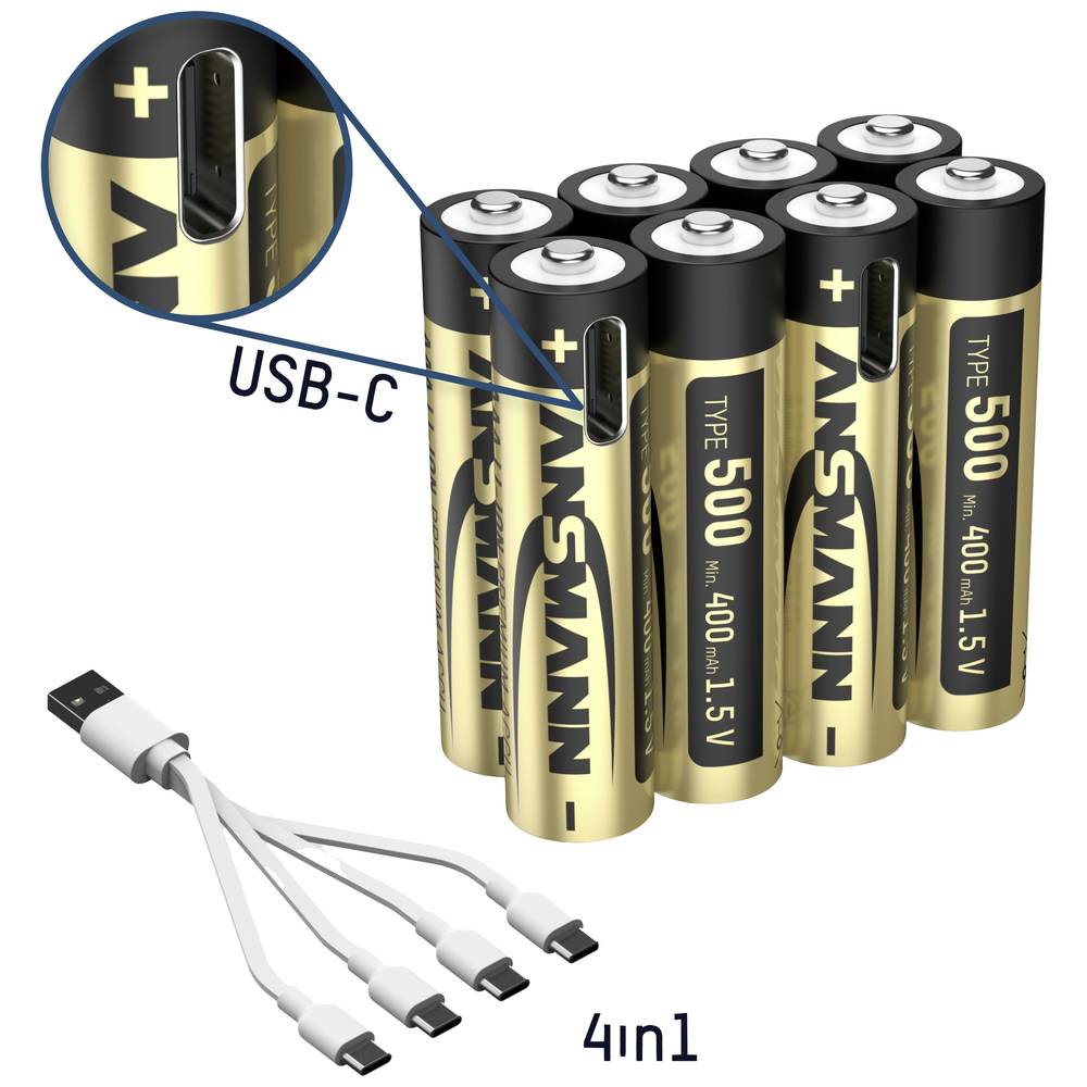 1311-0031 Oplaadbare AAA batterij (potlood) Lithium 400 mAh 1.5 V 8 stuk(s)