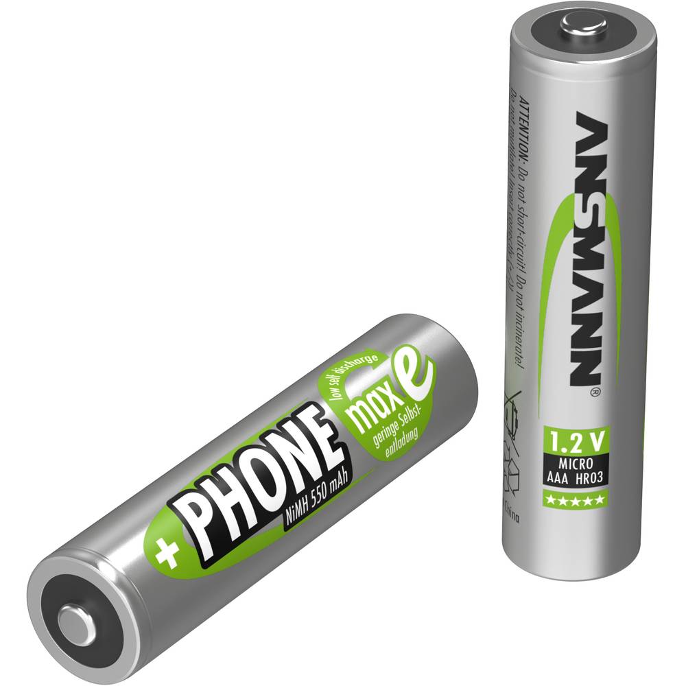 DECT maxE HR03 Oplaadbare AAA batterij (potlood) NiMH 550 mAh 1.2 V 2 stuk(s)