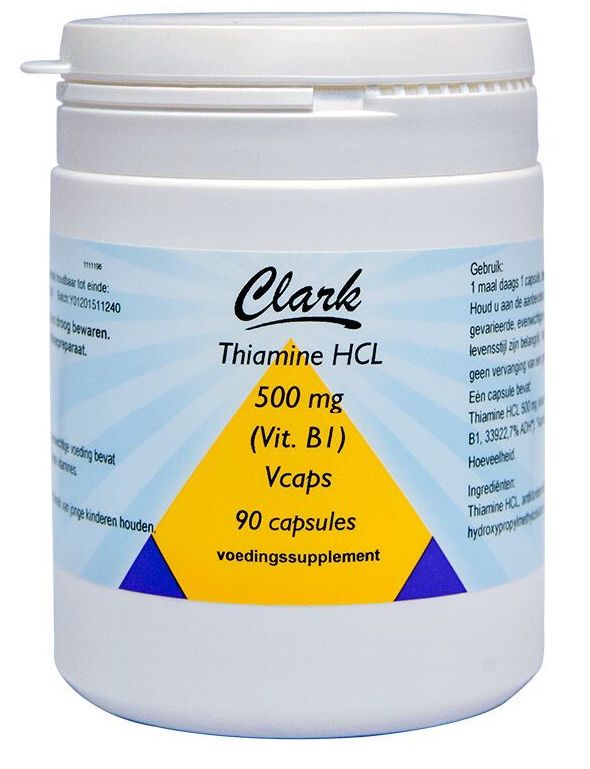 Thiamine HCL Vitamine B1 500mg Capsules