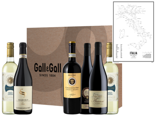 Wijnbox Wereldse Wijnen Italië met WIJCK poster 6X75CL
