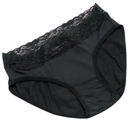 Cheeky wipes Menstruatie ondergoed feeling pretty zwart maat 44-46 1 Stuk