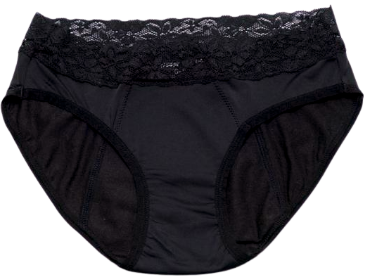 Cheeky wipes Menstruatie ondergoed feeling pretty zwart 34/36 1st