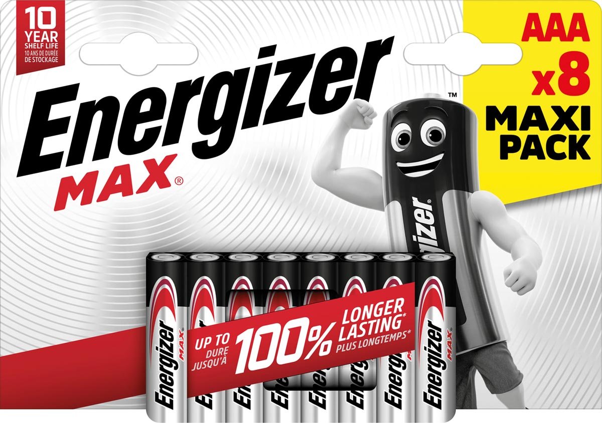Energizer Max AAA batterij (potlood) Alkaline 1.5 V 8 stuk(s)