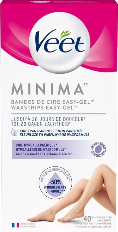 Minima waxstrips lichaam-benen 40st
