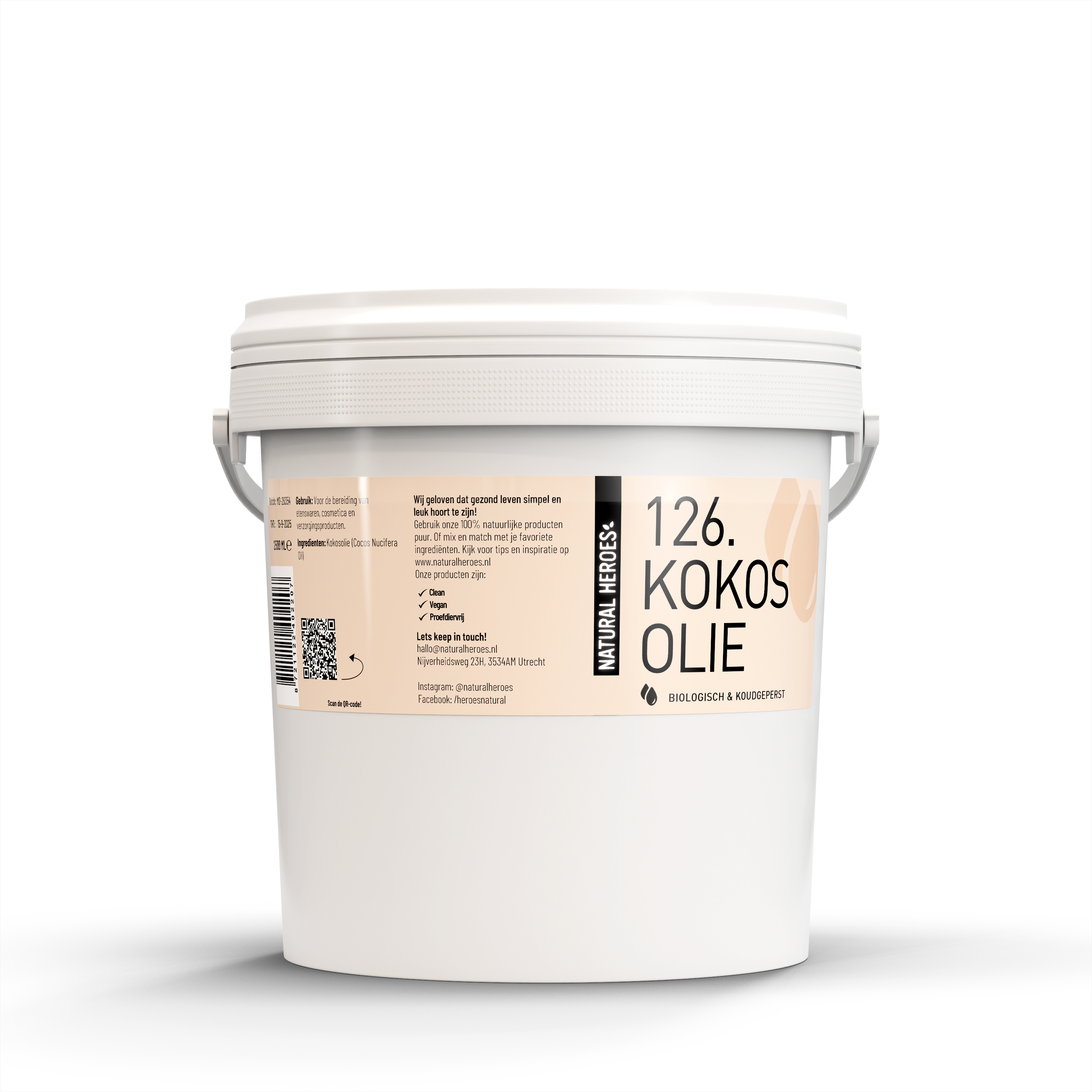 Natural Heroes Kokosolie (Biologisch & Koudgeperst) 2500 ml