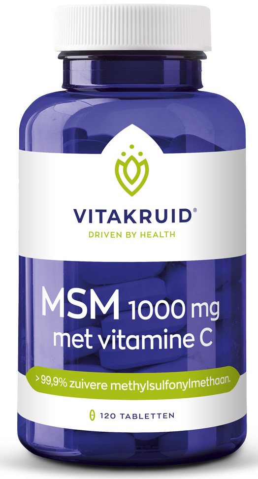 Vitakruid MSM 1000 mg > 99,9% zuiver + vitamine C