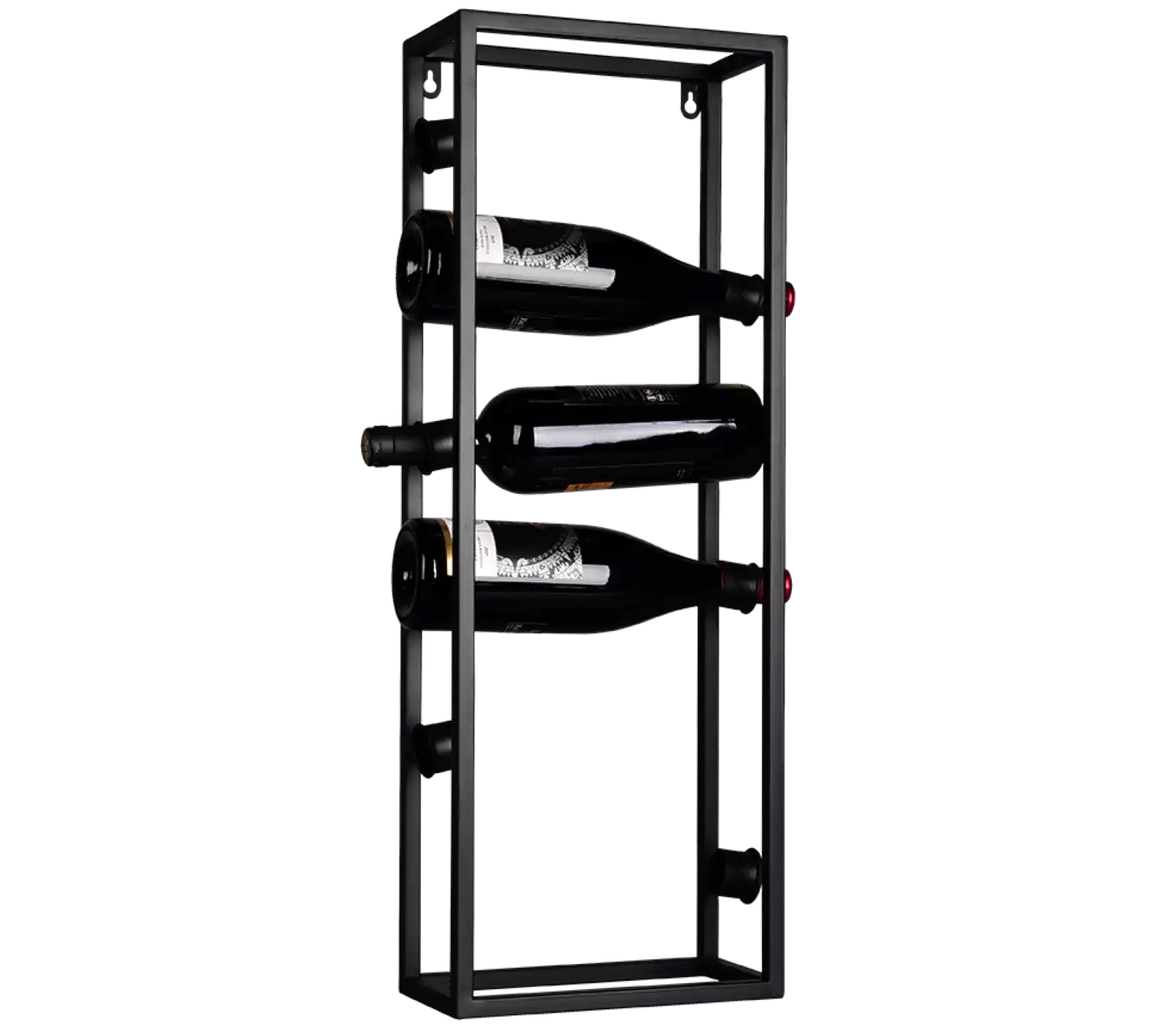 Mirrors and more Wijnrek Anna wand 6 flessen H 70 cm zwart