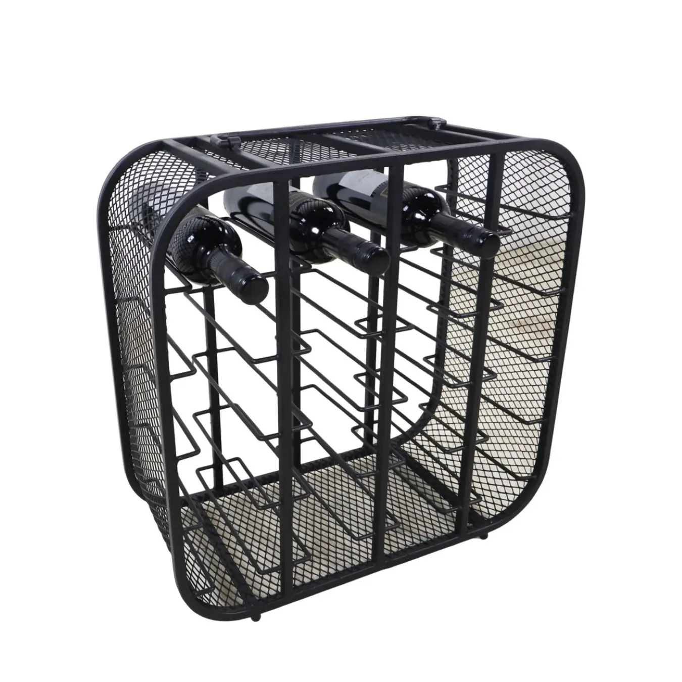 HSM Collection Wijnrek Clambou staand 20 flessen H 55 cm zwart