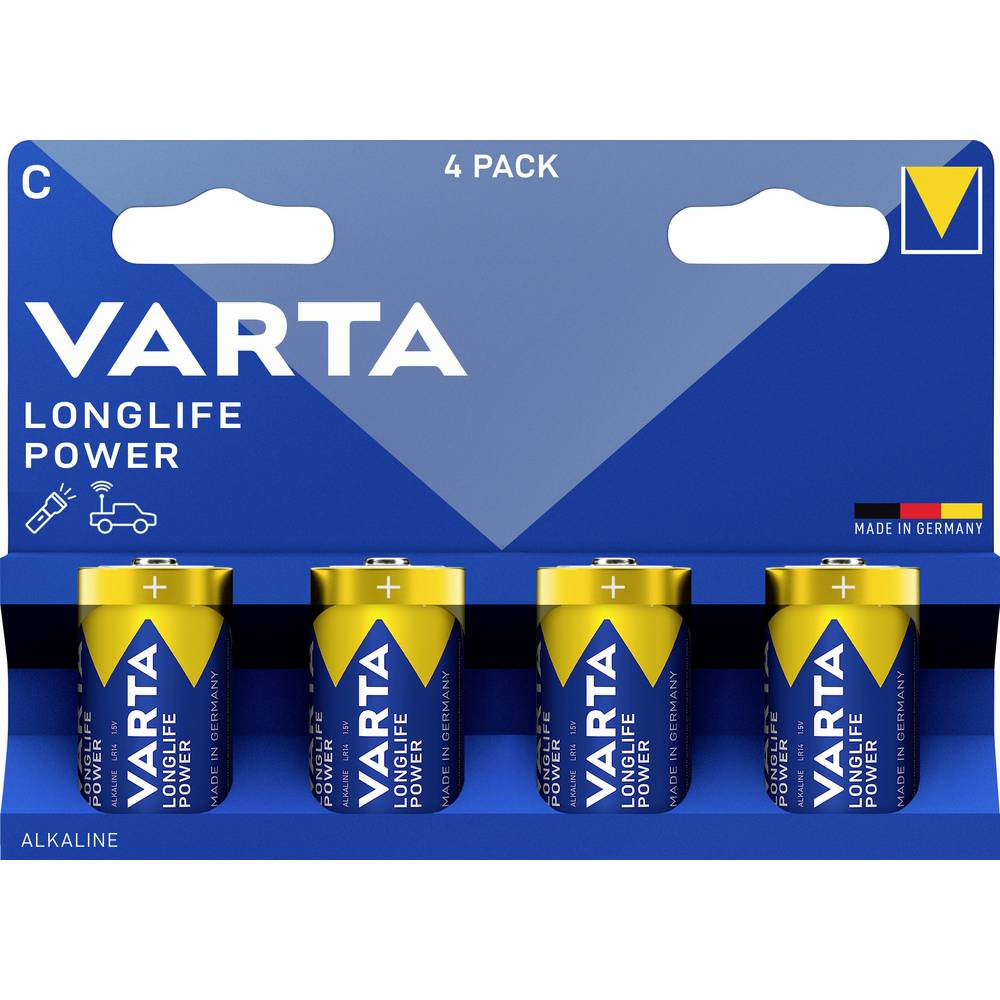 Varta Longlife Power C Blister 4 C batterij (baby) Alkaline 1.5 V 4 stuk(s)