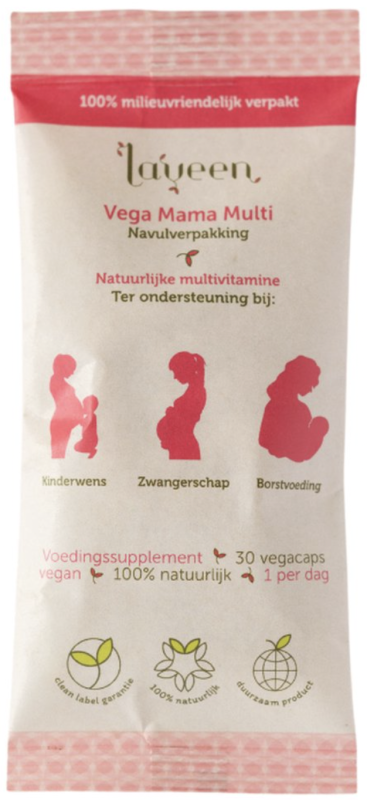 Laveen Vega multi mama multivitamine navulverpakking 30 Vegan Capsules