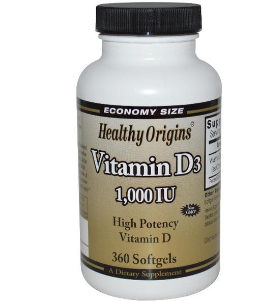 Vitamin D3 1000 IU (360 Softgels) - 