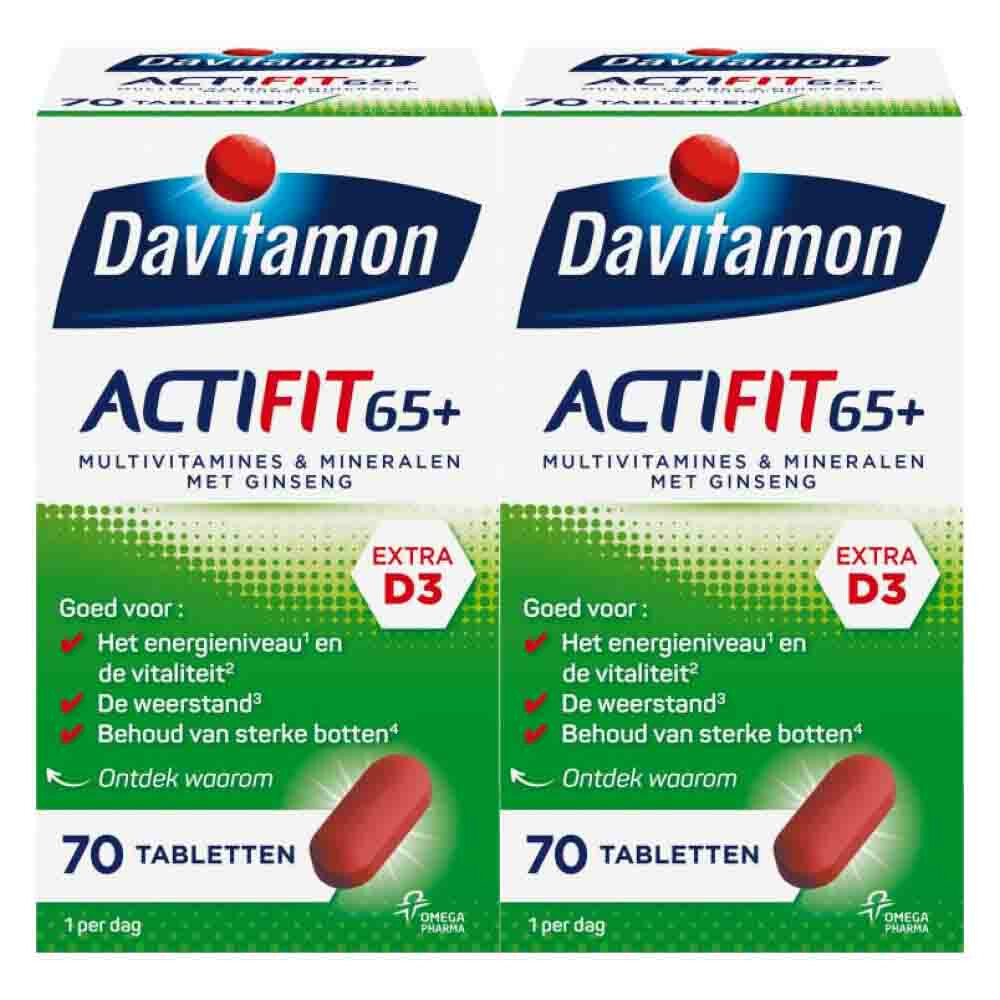 Davitamon Gratis Verzending: 2x  Actifit 65+ 70 tabletten