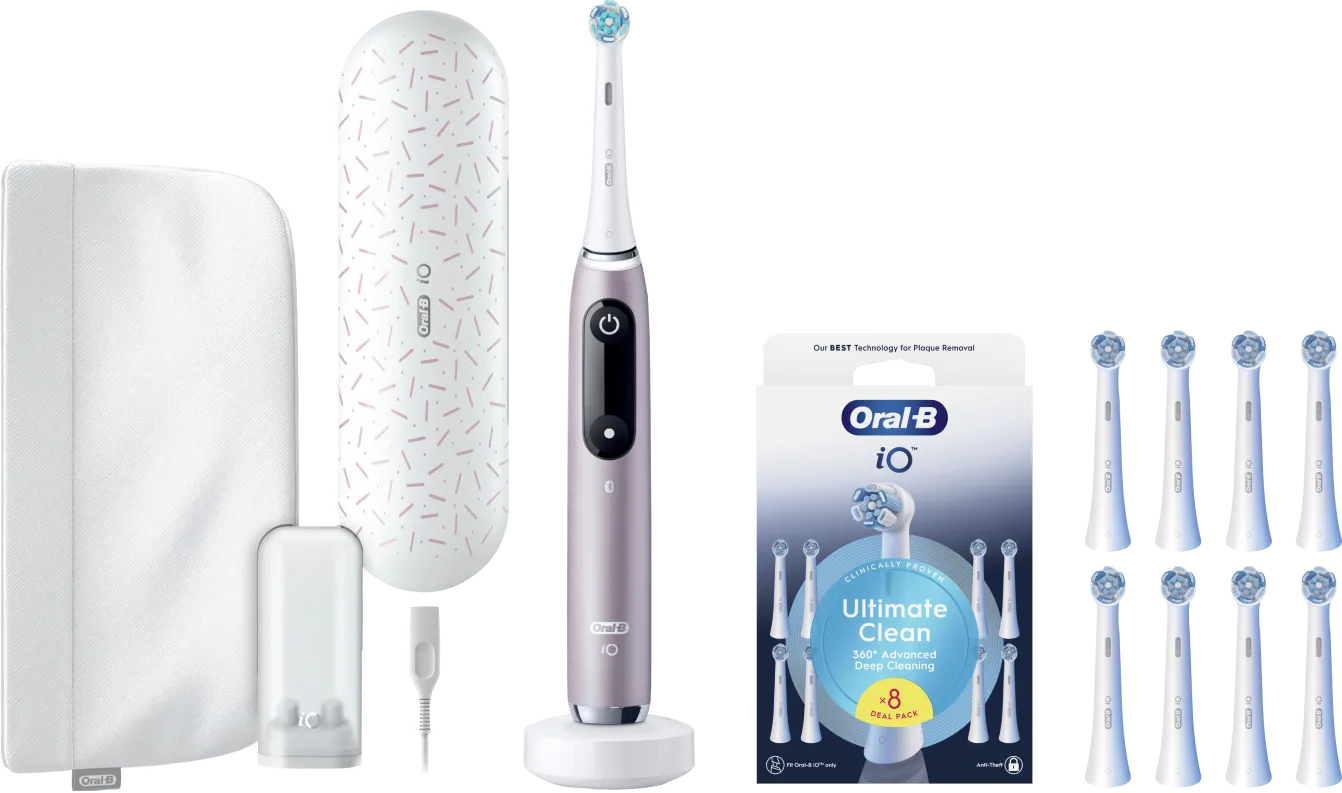 Oral-B iO 9n Rozenkwarts + 8 opzetborstels