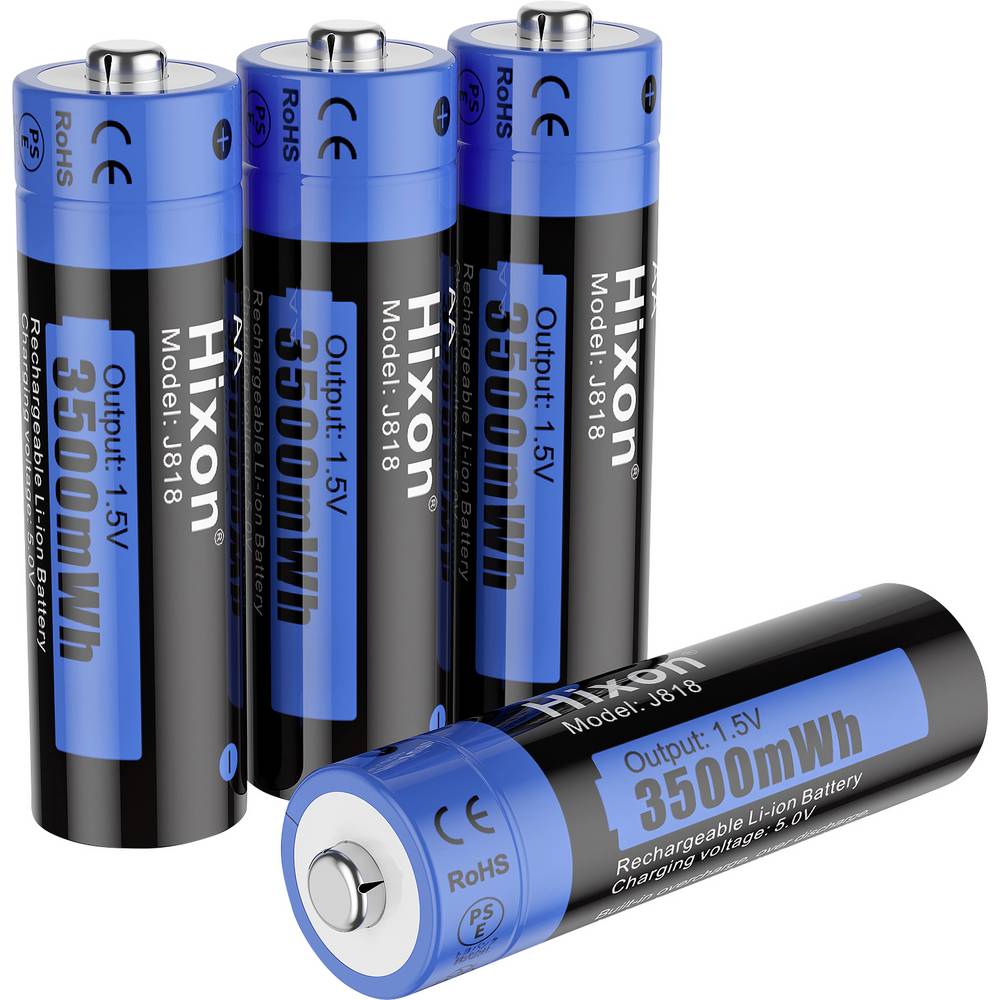 Hixon J818 Oplaadbare AA batterij (penlite) Li-ion 2350 mAh 1.5 V 4 stuk(s)