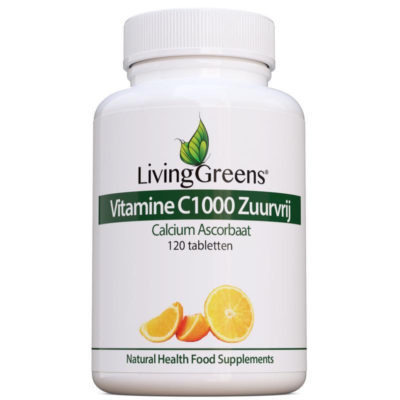 Livinggreens Vitamine c 1000 calcium ascorbaat 120 Tabletten
