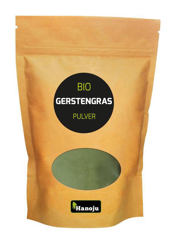 Hanoju Bio gemalen gerstegras paper bag 500g