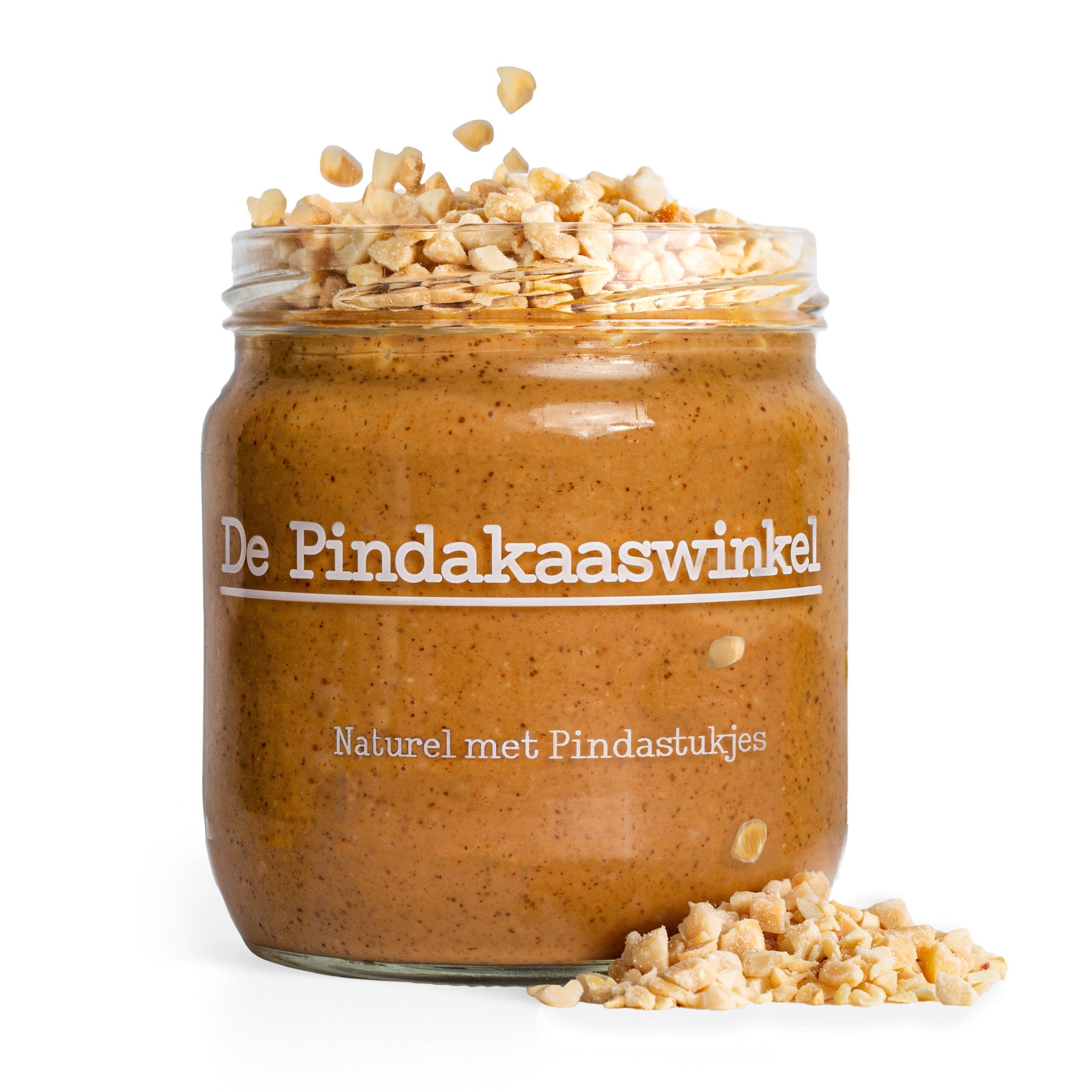 De Pindakaaswinkel Pindakaas Naturel met Pindastukjes