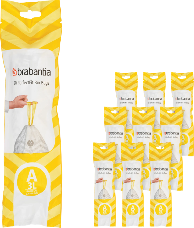 Brabantia Vuilniszakken Code A - 3 Liter (120 stuks)