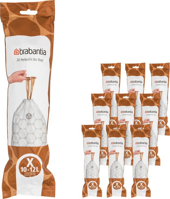 Brabantia Vuilniszakken Code X - 10-12 Liter (200 stuks)
