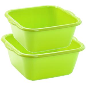 Forte Plastics Voordeelset multi-functionele kunststof teiltjes groen in 2x formaten -