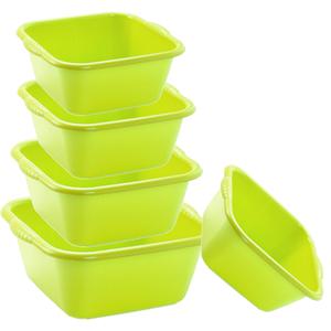 PlasticForte huishoud teilen set - 5 formaten - groen - kunststof -