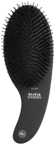 OLIVIA GARDEN Haarborstel EXPERT CARE CURVE varkenshaar & nylon haren mat zwart