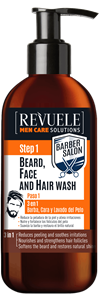 Revuele Men Step 1 3in1 Beard, Face & Hair Wash 300 ml