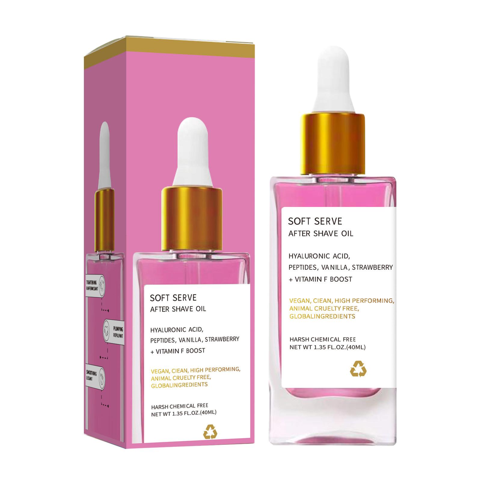 Yoling Aardbei After Shave Olie Vrouwen Voor Een Gladde Huid, Zachte After Shave Olie, After Shave Olie Aardbei, Zachte After Shave Olie 40ml One Size roze