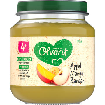 Olvarit lvarit Appel Mango Banaan 4+ Maanden 125 g bij Jumbo