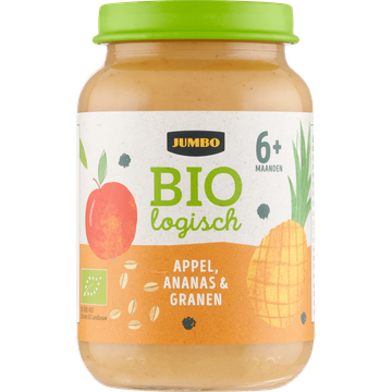Jumbo umbo Biologisch Babyvoeding Appel, Ananas & Granen 6+ Maanden 190 g