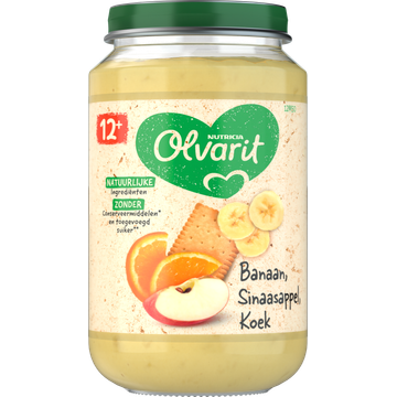 Olvarit lvarit Banaan Sinaasappel Koek 12+ Maanden 200 g bij Jumbo