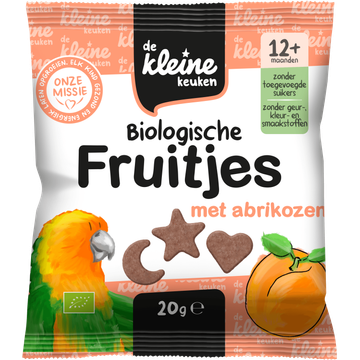 De Kleine Keuken e Kleine Keuken Biologische Fruitjes met Abrikozen 20 g bij Jumbo