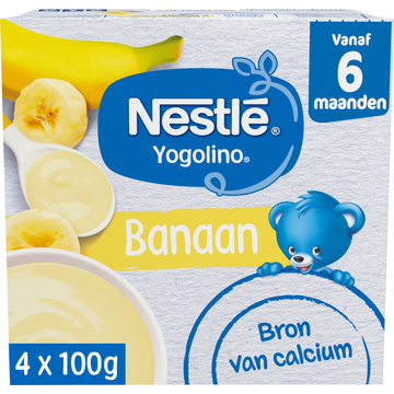 Nestle estle Yogolino Banaan 6+ maanden baby toetje 4 x 100 g bij Jumbo