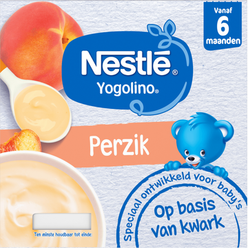 Nestle estle Yogolino Perzik 6+ maanden baby toetje 4 x 100 g bij Jumbo