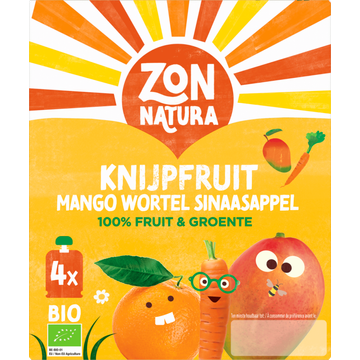 Zonnatura onnatura Biologische Knijpfruit Mango Wortel Sinaasappel bij Jumbo