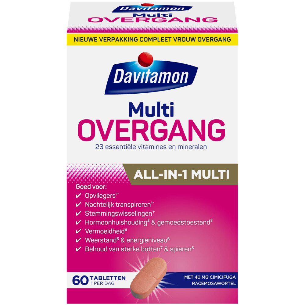 Davitamon Gratis Verzending: 4x  Compleet Vrouw Overgang Multivitamine 60 tabletten