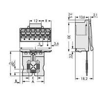 WAGO 2092-1506/002-000 Male behuizing-board 2092 Totaal aantal polen: 6 Rastermaat: 5 mm 50 stuk(s)