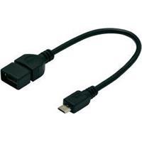 DIGITUS USB 2.0 Adapterkabel, Micro USB-B - USB-A, 0,2 m