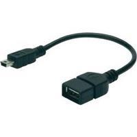 DIGITUS USB 2.0 Adapterkabel, Mini USB-B - USB-A, 0,2 m