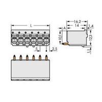 WAGO 2092-1175/200-000 Male behuizing-board 2092 Totaal aantal polen: 5 Rastermaat: 5 mm 200 stuk(s)