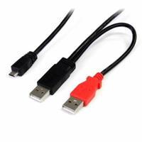 StarTech.com 91cm USB Y-Kabel für externe Festplatten - Dual USB-A auf Micro-B