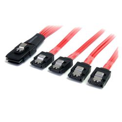 StarTech.com Serial Attached SCSI SAS Kabel - SFF-8087 zu 4x Latching SATA - Seriell ATA / SAS Kabel