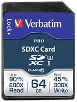 Verbatim SDXC Karte Pro 64GB Class 10 UHS-I 47022
